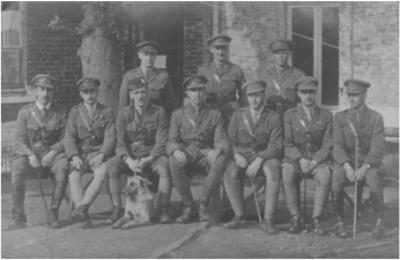 Group Photo of Machine Gun Corps Officers - Gus Wolff centre